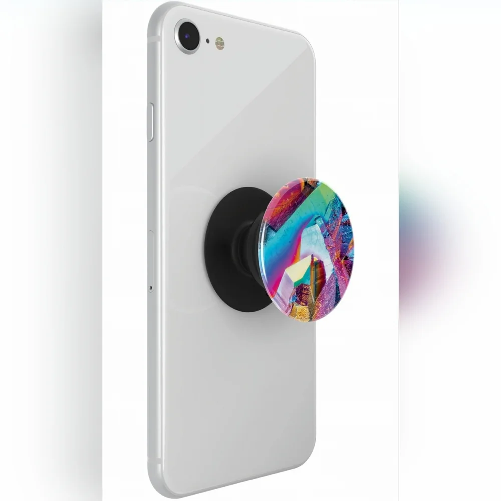 New Gem phone grip base, multicolor poptop, rainbow phone grip, phone kickstand